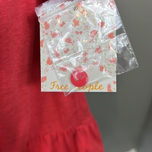 Free People Red Ruffled Top - Picture 6 of 9